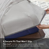 Bedgear® Ver-Tex™ Instant Cooling Ultra Smooth Feel Sheet Set, Powerband Fitted Stretch, Light Grey Color