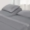 Bedgear® Dri-Tec™ Performance Moisture Wicking Sheet Set, On Adjustable Bed, Grey Color, upper flex, split head, split top bed sheets