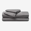 Bedgear® Dri-Tec™ Performance Moisture Wicking Sheet Set, Stacked, Grey Color, upper flex, split head, split top bed sheets