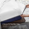 Bedgear® Dri-Tec™ Performance Moisture Wicking Sheets, Powerband Corner Fitted Sheet, Bright White Color, upper flex, split head, split top bed sheets