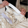 DreamFit™ Comfort Stretch Knit Soft & Lightweight Bamboo Sheet Set First Fit Bands Second View