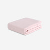 Bedgear Hyper-Wool Technology Performance Wool Crib Sheet Folded And Stacked, Light Pink