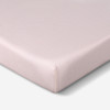 Crib Size - Bedgear Hyper-Linen Bamboo Blend Fitted Sheet On Mattress, Up Close Corner, Pink Color