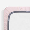 Crib Size - Bedgear Hyper-Linen Bamboo Blend Fitted Sheet, Powerband Underneath, Pink Color