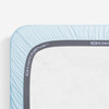 Crib Size - Bedgear Hyper-Linen Bamboo Blend Fitted Sheet, Powerband Underneath, Baby Blue Color