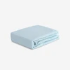Crib Size - Bedgear Hyper-Linen Bamboo Blend Fitted Sheet Pair, Baby Blue Color