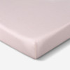 Crib Size - Bedgear Hyper-Linen Bamboo Blend Fitted Sheet On Mattress, Up Close Corner, Pink Color