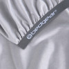 Crib Fitted Sheet Pair - Bedgear Dri-Tec - Moisture Wicking Fitted Sheets by Dri-Tec Technology, Up Close Powerband, Light Grey Color