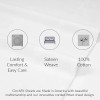 CinchFit Super Low Profile 100% Cotton 600TC Sateen Luxury Sheet Set, Long Comfort Care Tag