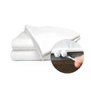 CinchFit Low Profile 100% Cotton 600TC Sateen Luxury Sheet Set, Up Close CinchFit Adjustable Elastic Cord Detail 2