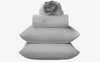 2026 CopperFlex Bamboo Cotton Bed Sheets, silver, gray color, stacked