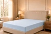 CozyFit 300TC Super Low Profile 6" - 9" 300TC Cotton Sateen Fitted Sheet Only - Made In The U.S.A., sky blue color