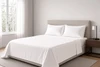 CozyFit 300TC Low Profile 9" - 12" 500TC Cotton Sateen Sheet Set - Made In The U.S.A. crisp white color