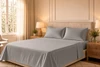 CozyFit 300TC Super Low Profile 6" - 9" 300TC Cotton Sateen Sheet Set - Made In The U.S.A. steel grey color