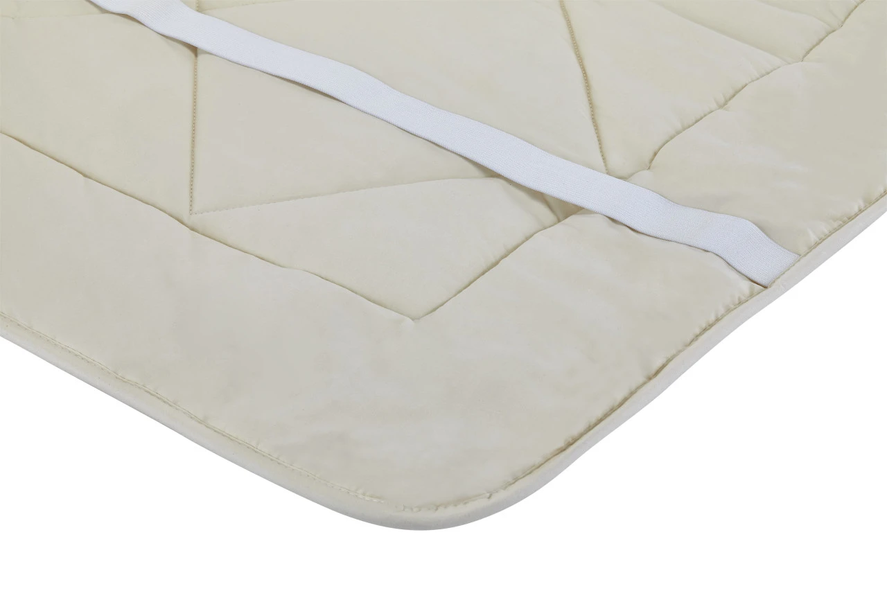 Sleep & Beyond myDual™ Pad, 100% Washable and Reversible Wool Mattress Pad, Crib 28"x52" with straps