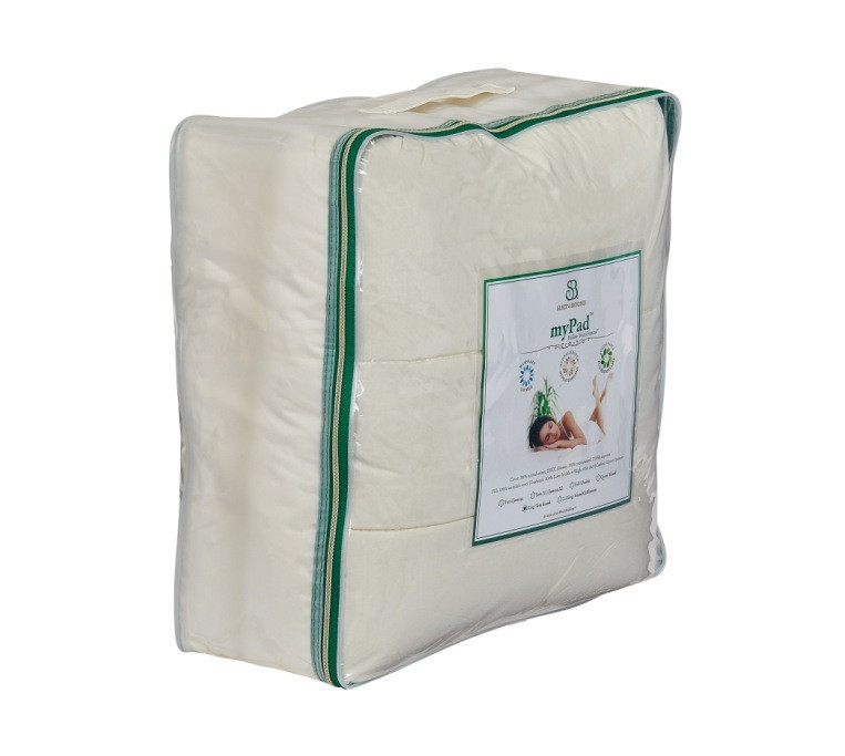 Sleep & Beyond myPad 100% Washable Wool Mattress Pad Side Package