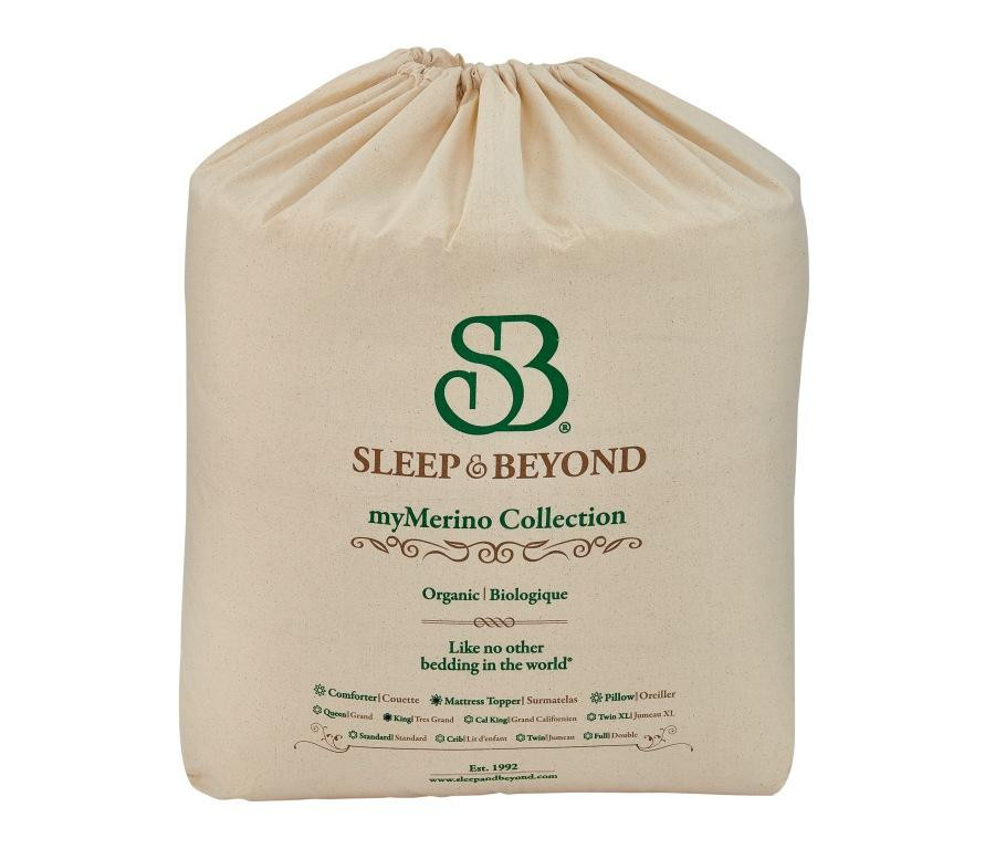 Sleep & Beyond myMerino™ Topper, Organic Merino Wool Mattress Topper Packaging