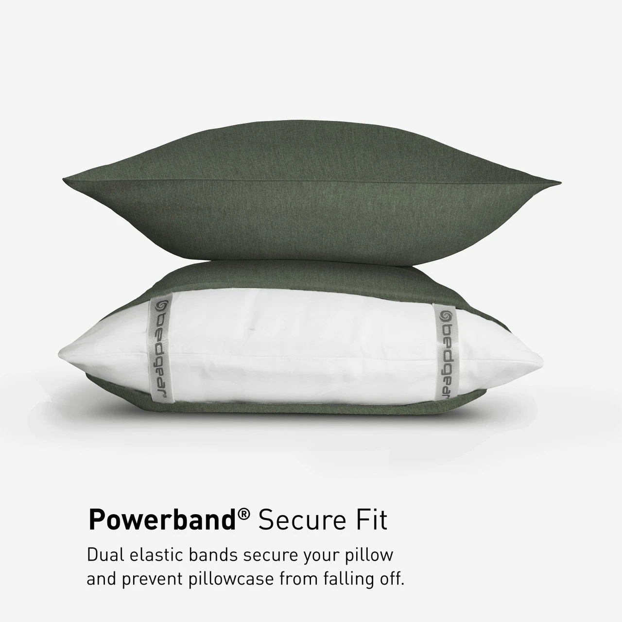 Bedgear Hyper-Wool Technology Performance Wool Sheet Set,  Pillow Powerband, Forest Green