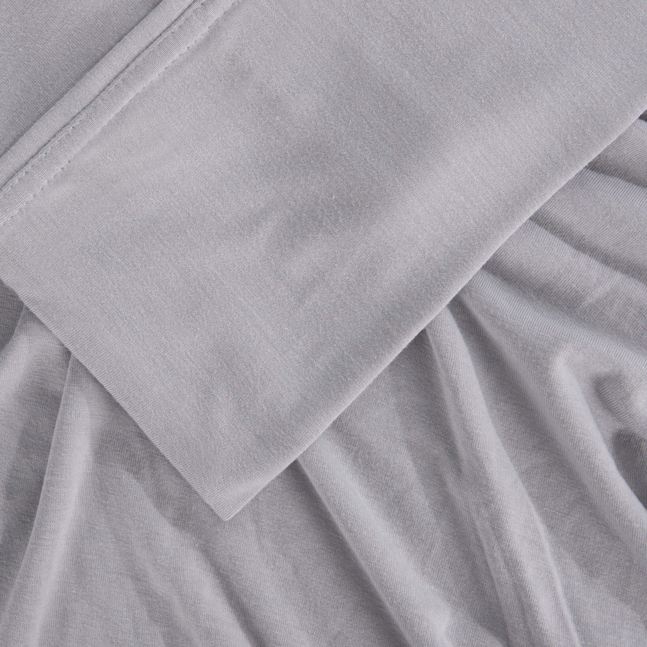Bedgear Hyper-Wool Technology Performance Wool Sheet Set,  Flat Sheet, Hem Detail, Light Grey