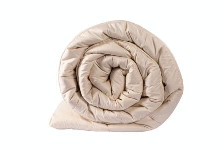 Sleep & Beyond myMerino Organic Wool Comforter Light Rolled Up