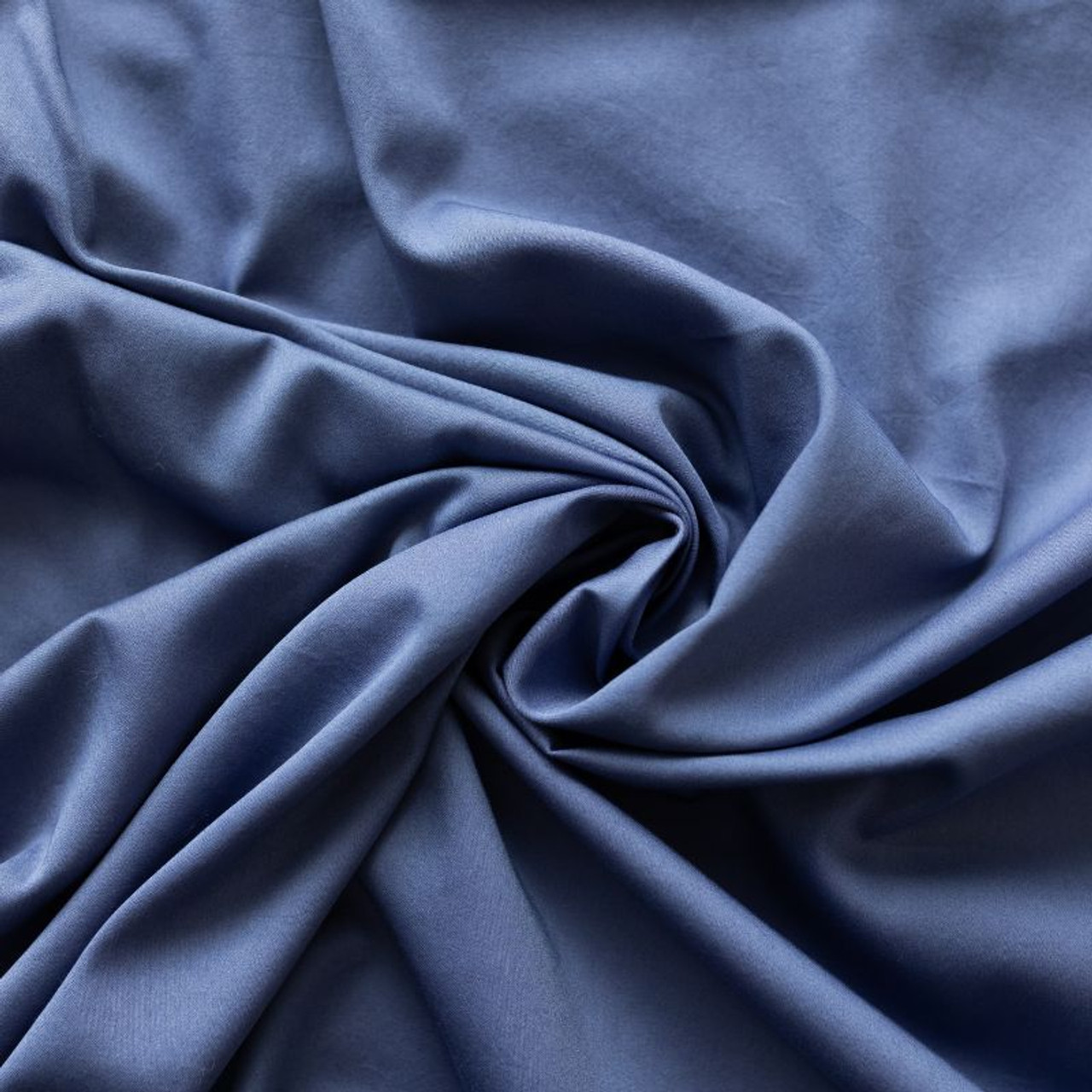 DreamFit® DreamCool™ 100% Egyptian Cotton Bed Sheets Blue Color Scrunch