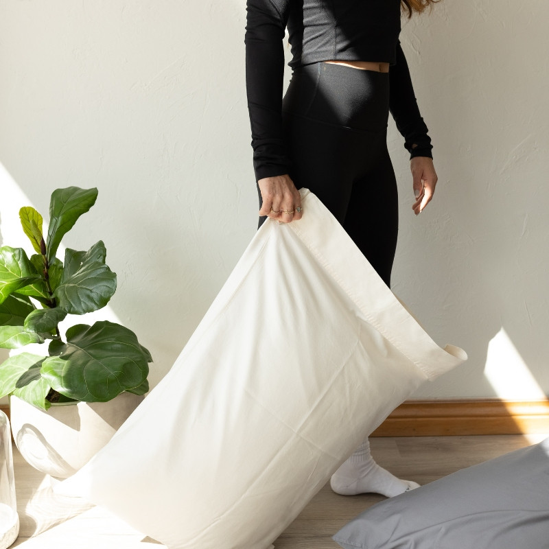 DreamFit® DreamCool™ 100% Pima Cotton Luxury Sheet Set Ivory Color Pillowcase