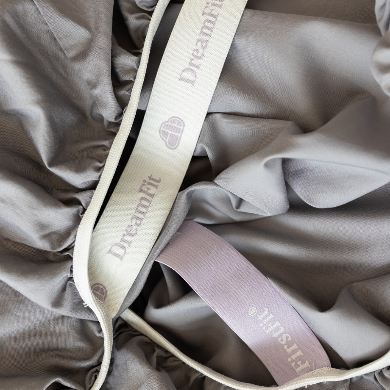 DreamFit® DreamCool™ 100% Pima Cotton Luxury Sheet Set Gray Messy