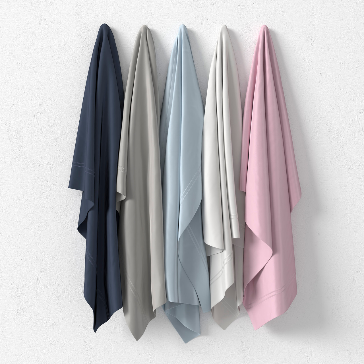 Refreshing TENCEL™ Lyocell Sheets by PureCare Split Head, Split Top, Flex Head Style Stacked Colors