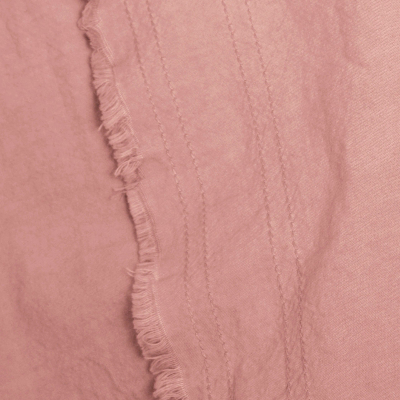 Dr. Weil Garment Washed Percale Bed Sheet Set by PureCare - Pink Sandstone Color Closeup