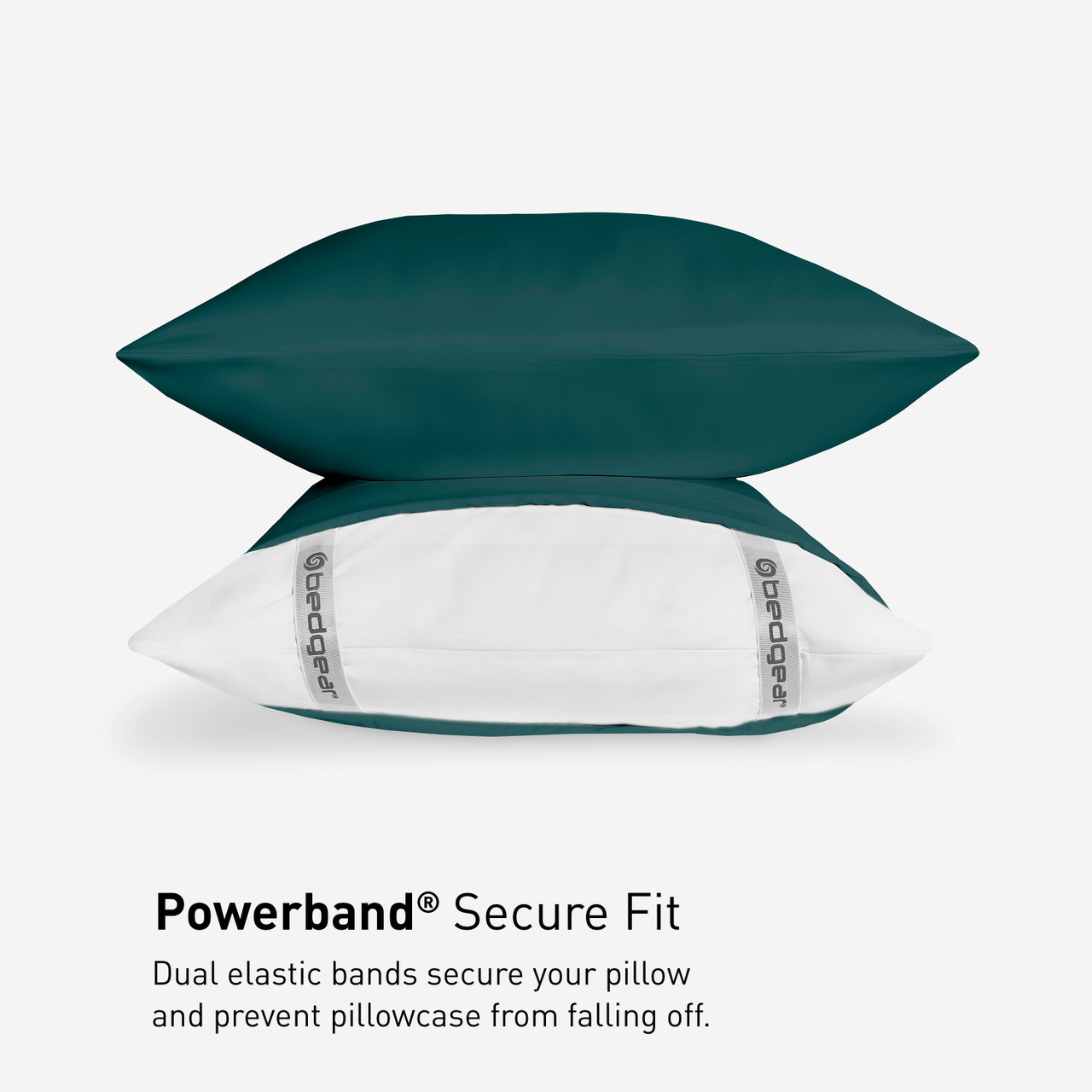 bedgear®  Hyper-Cotton™ Performance® Sheet Set, Close Pillow Case Powerband, Deep Teal