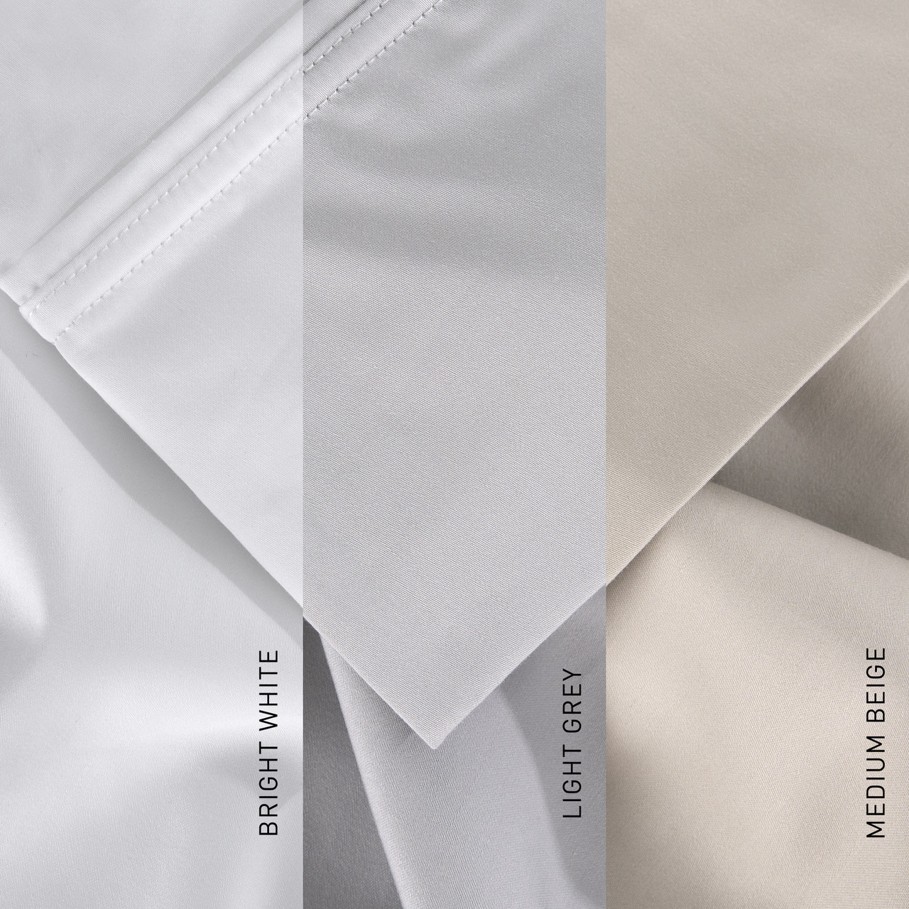 bedgear®  Hyper-Cotton™ Performance® Sheet Set, Medium Beige, Light Grey, Bright White Color Swatch