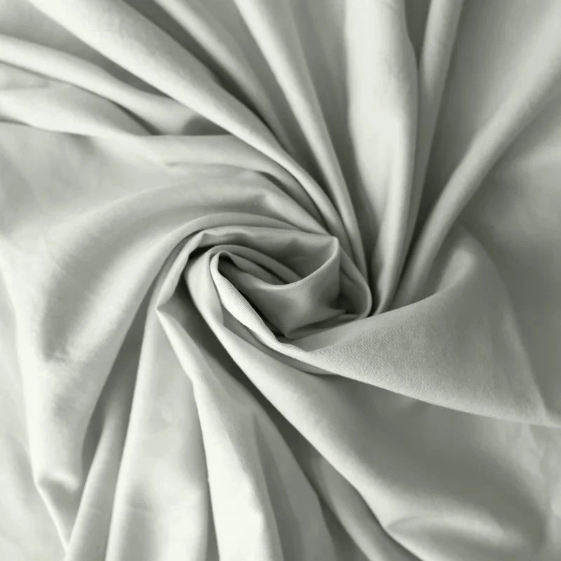 DreamFit® DreamHealth™ 100% GOTS Certified Organic Cotton Percale Sheet Set - Sage Color Scrunched
