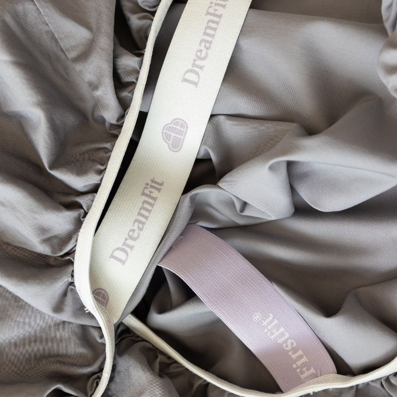 DreamFit® DreamHealth™ 100% GOTS Certified Organic Cotton Percale Sheet Set - Gray Color Sheets Mess