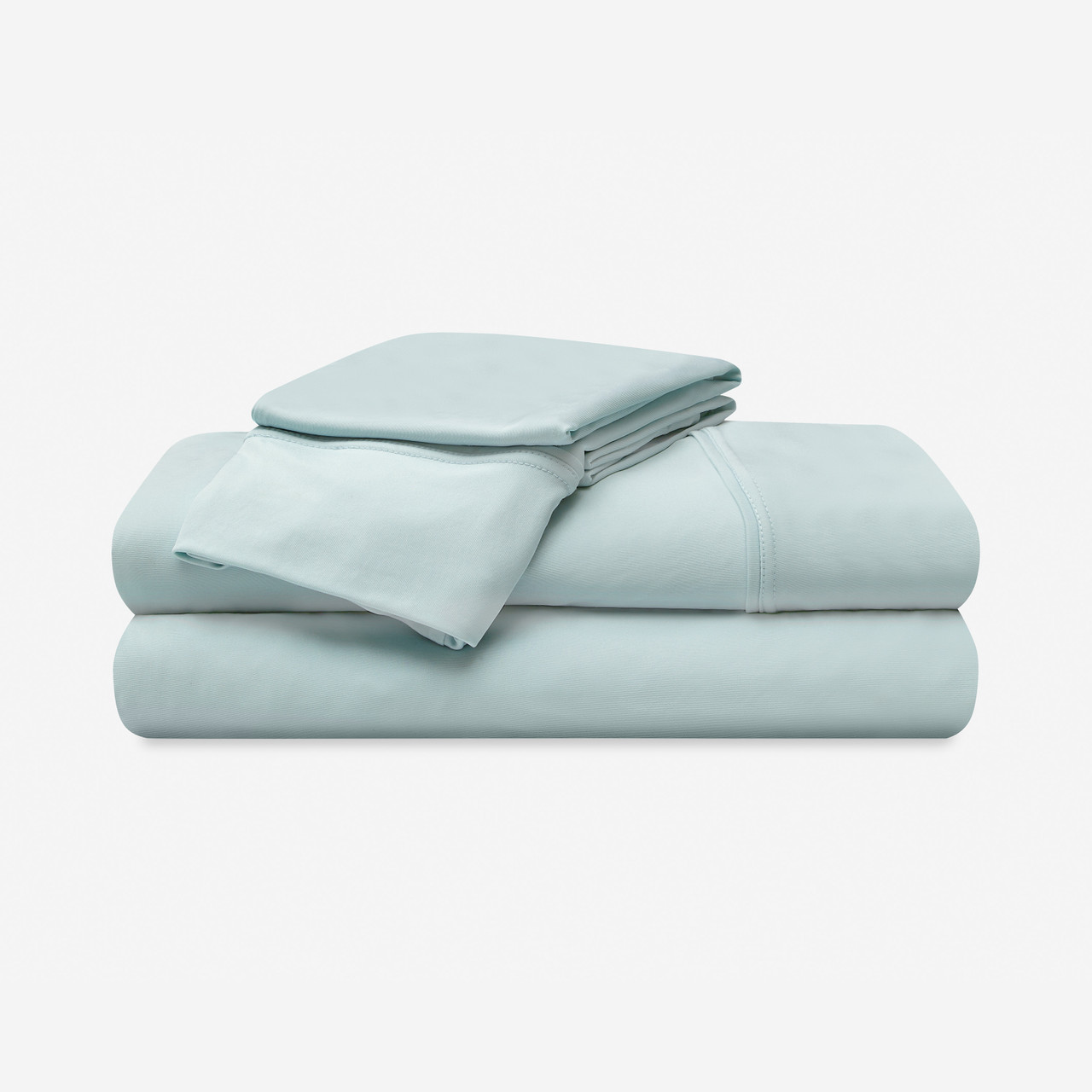 Bedgear® Ver-Tex™ Instant Cooling Ultra Smooth Feel Sheet Set, Stacked, Misty Blue Color
