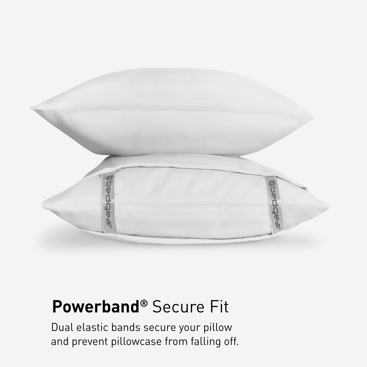 Bedgear®  Hyper-Linen™ Heat Deflecting Bamboo  Linen Sheet Set, Pillowcase Powerband, Bright White Color