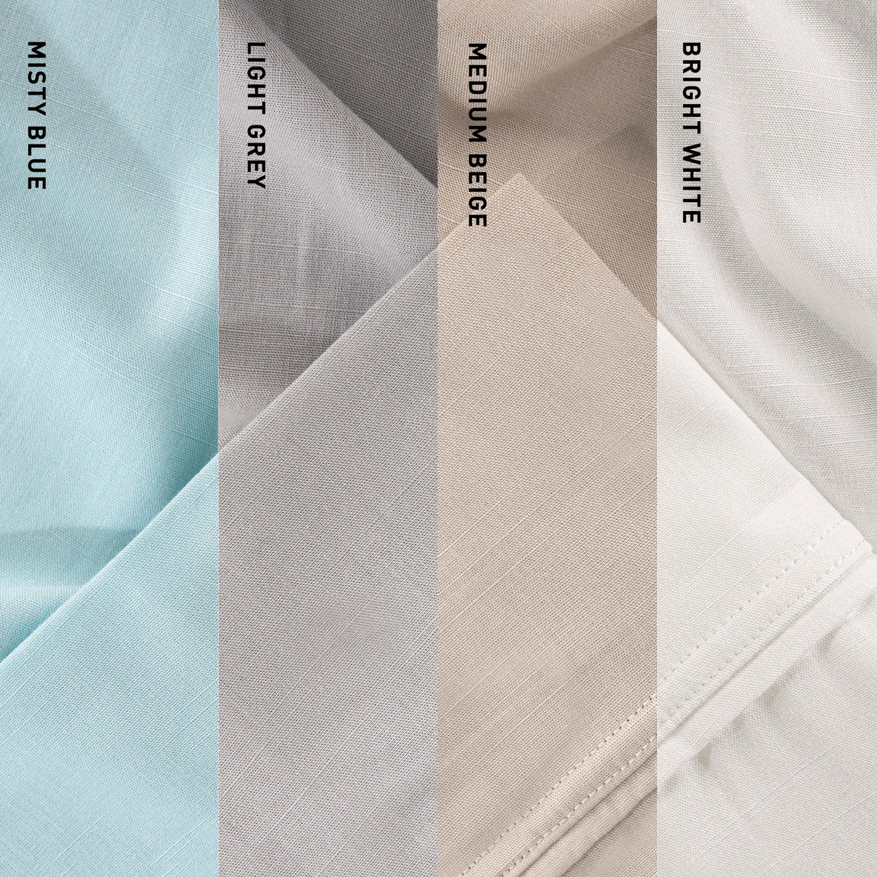 Bedgear®  Hyper-Linen™ Heat Deflecting Bamboo  Linen Sheet Set Colors: Bright White,  Light Grey, Medium Beige, Misty Blue