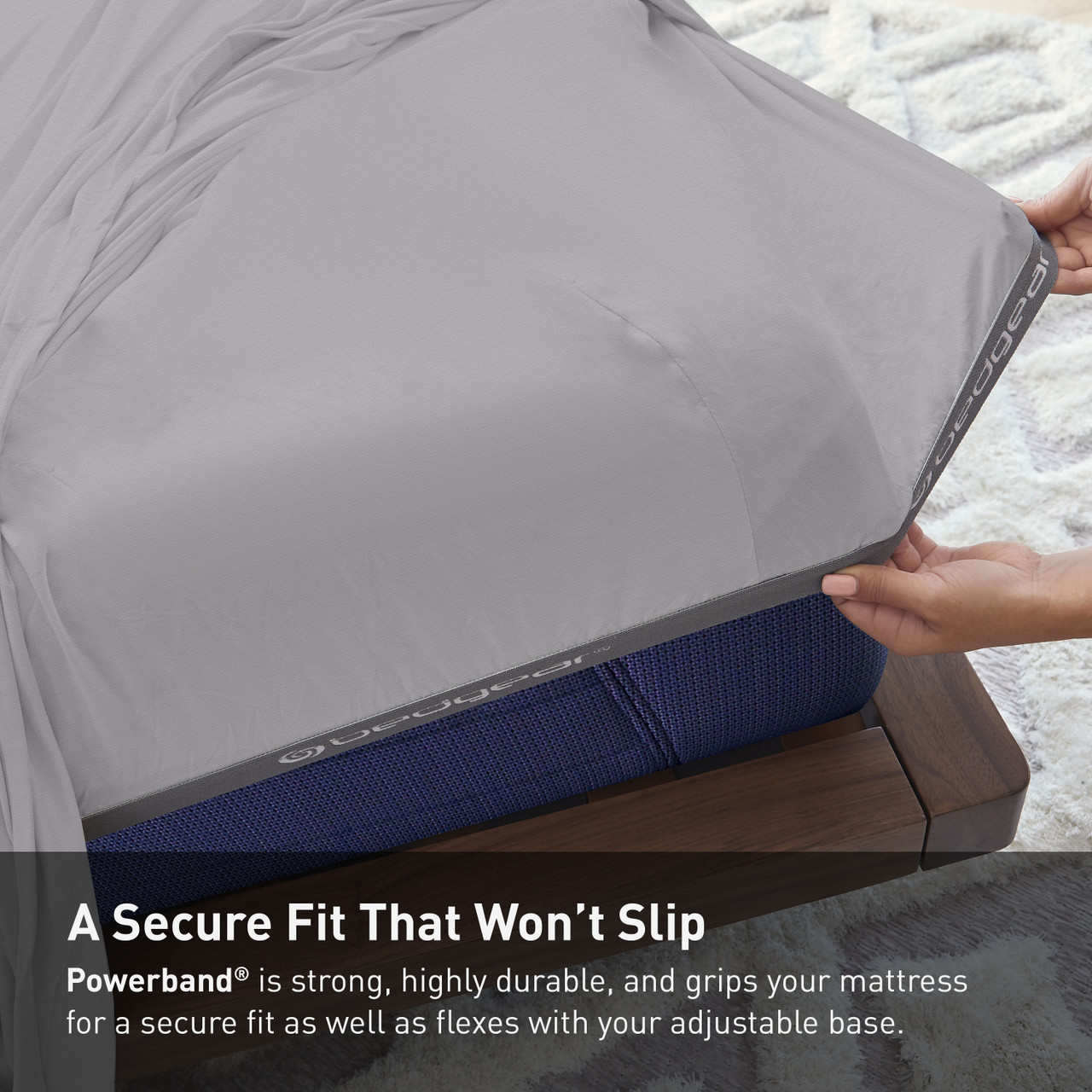 Bedgear®  Hyper-Linen™ Heat Deflecting Bamboo  Linen Sheet Set, Pillowcase, Light Grey Color