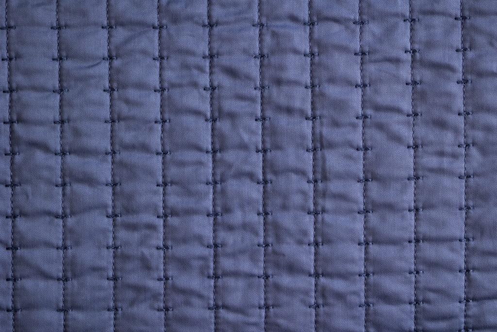 DreamFit Chill Innovations DreamChill Enhanced Bamboo Quilted Blue Bed Sheets Up Close