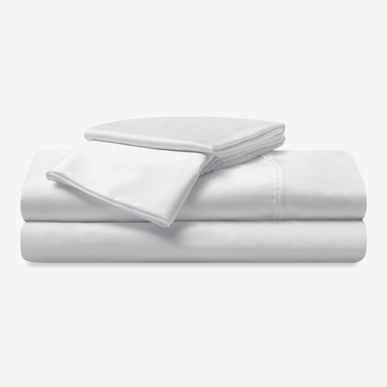 Bedgear® Dri-Tec™ Performance Moisture Wicking Sheet Set, Stacked, Bright White Color, upper flex, split head, split top bed sheets