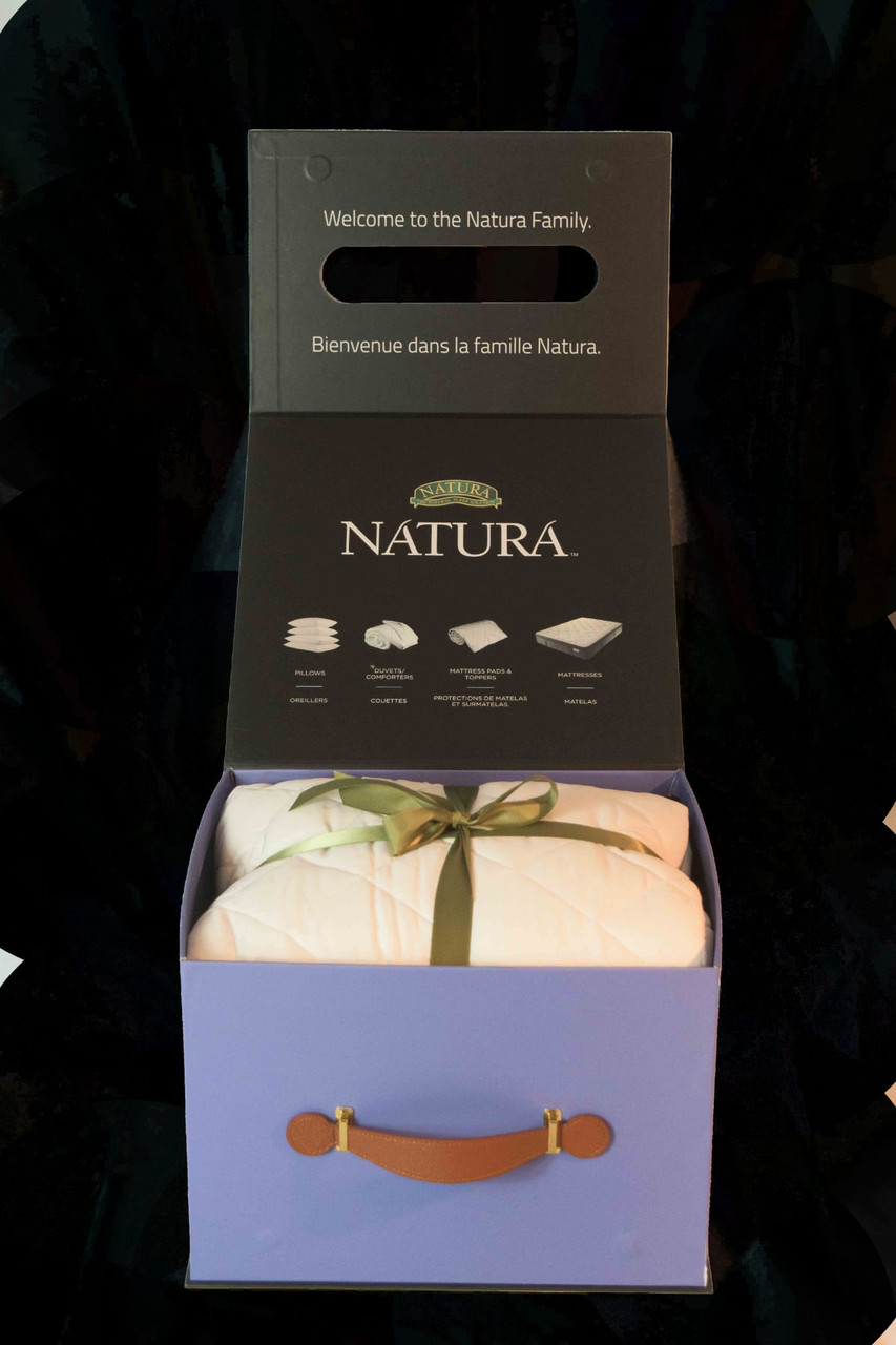 Natura Smart Wash Wool™ Luxury Wool Filled Mattress Pad Protector, Packaging