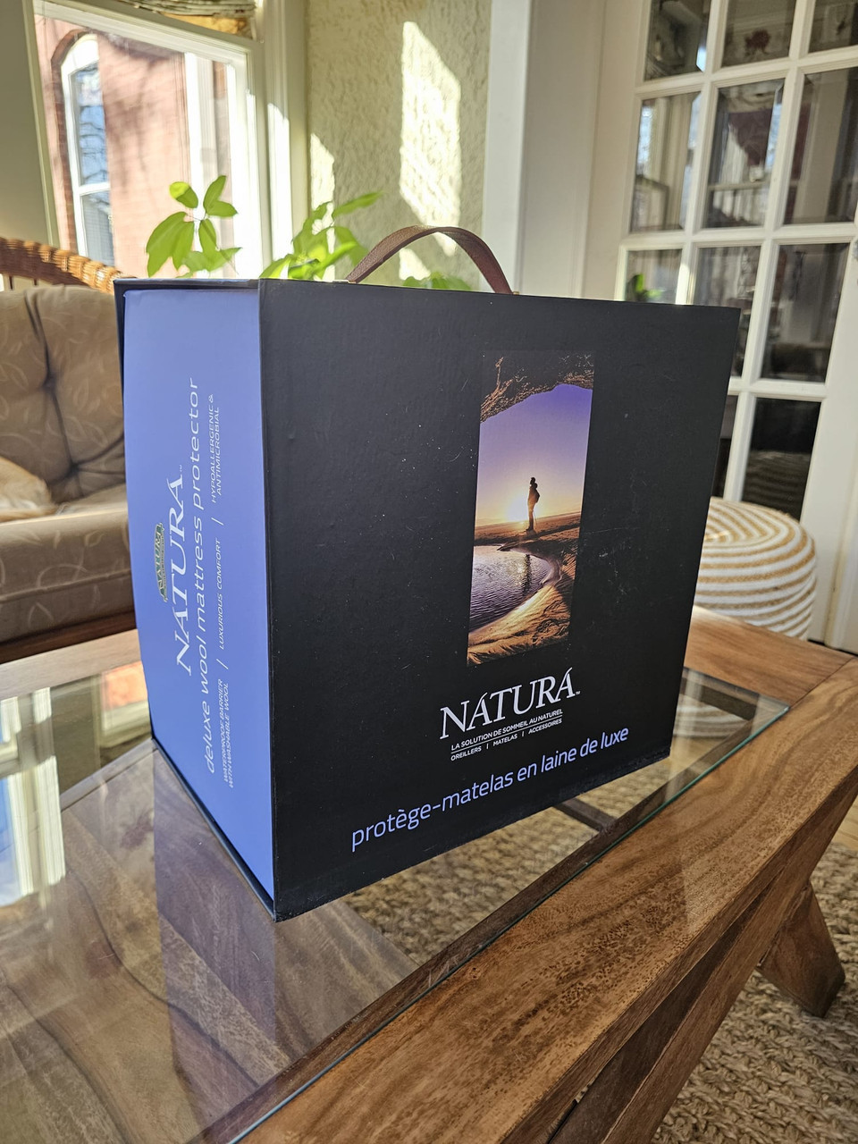 Natura Smart Wash Wool™ Luxury Wool Filled Mattress Protector, Packaging Daylight, Split Head Queen, Split Head King Size