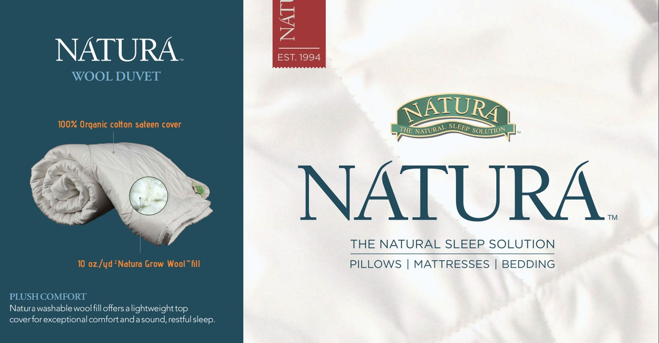 Natura Wool™ Washable Wool Filled Comforter/Duvet (300 GSM), Twin, Full, Queen & King