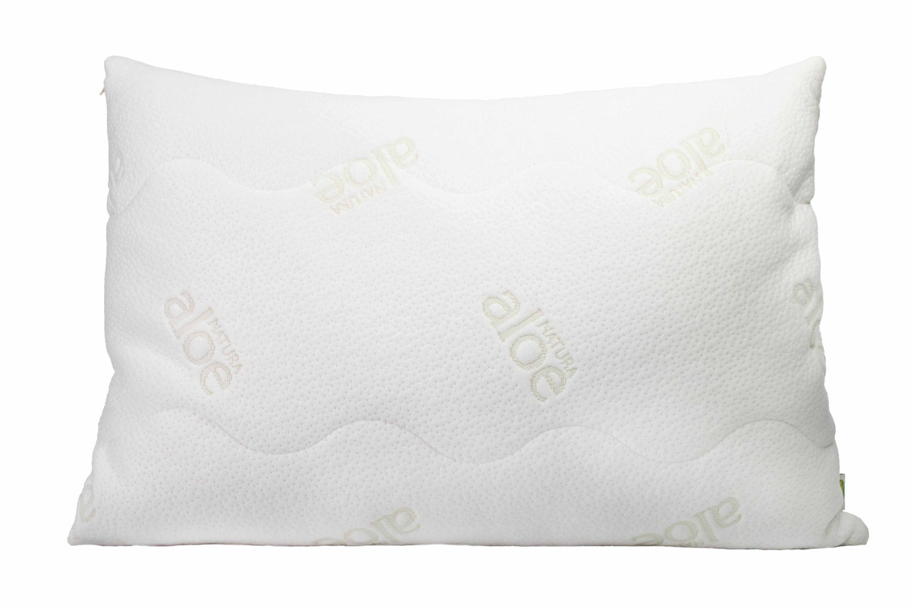 Natura Aloe Dream Aloe Infused Bamboo & Wool Quilted Latex Pillow, Standard, Queen, King Size