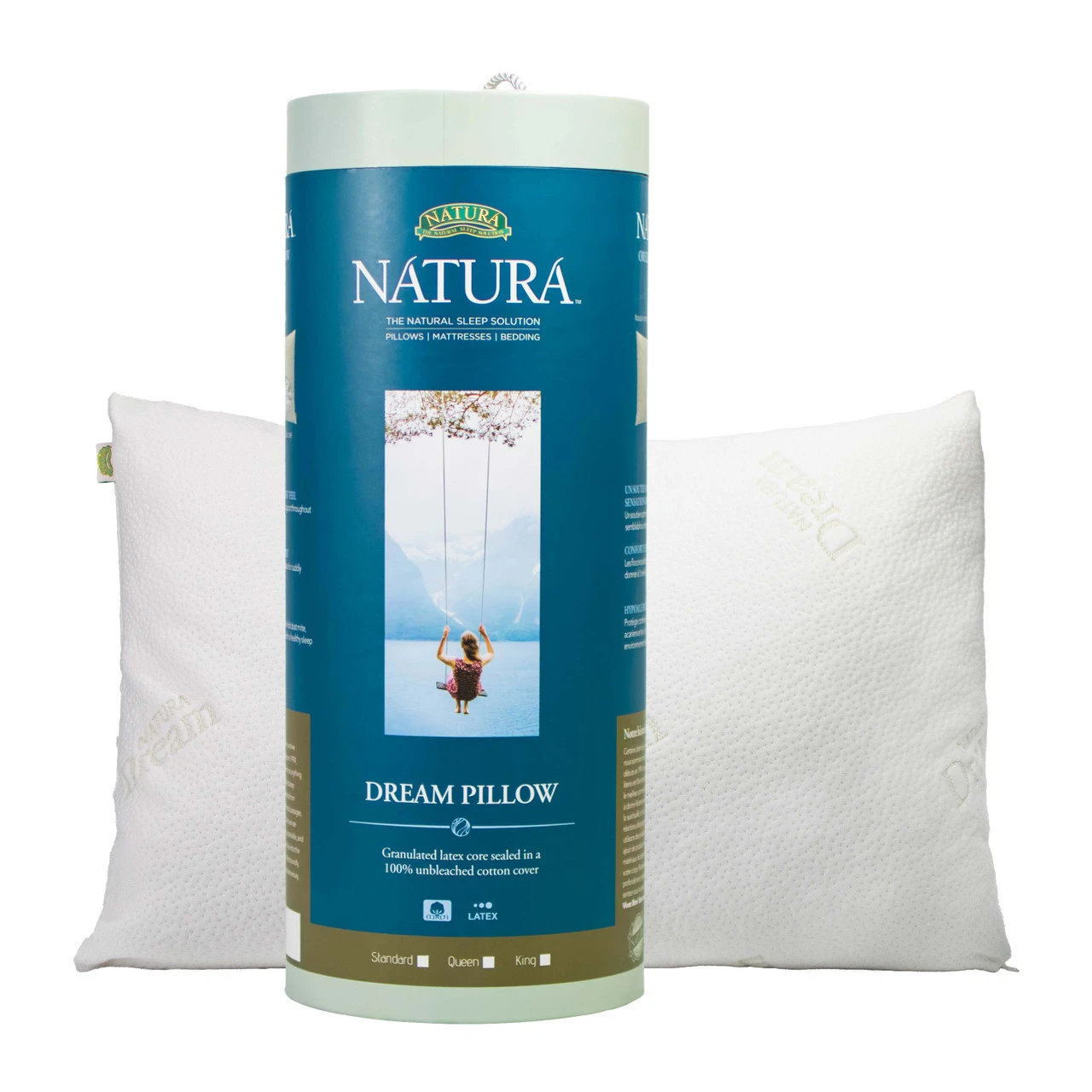 Natura Dream Talalay Latex Core, Bamboo Cover, Adjustable Pillow and Package