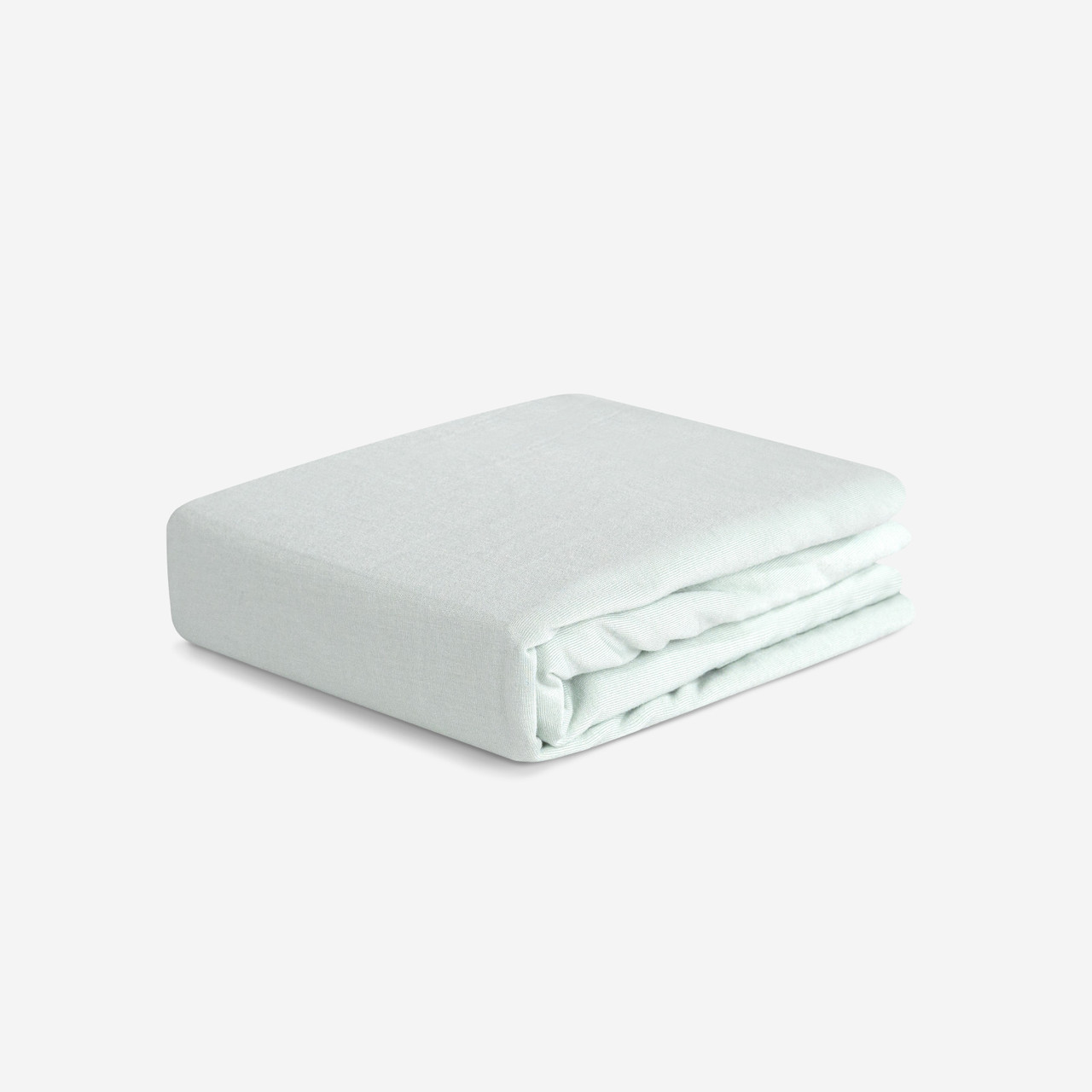 Bedgear Hyper-Wool Technology Performance Wool Crib Sheet Folded And Stacked, Light Green