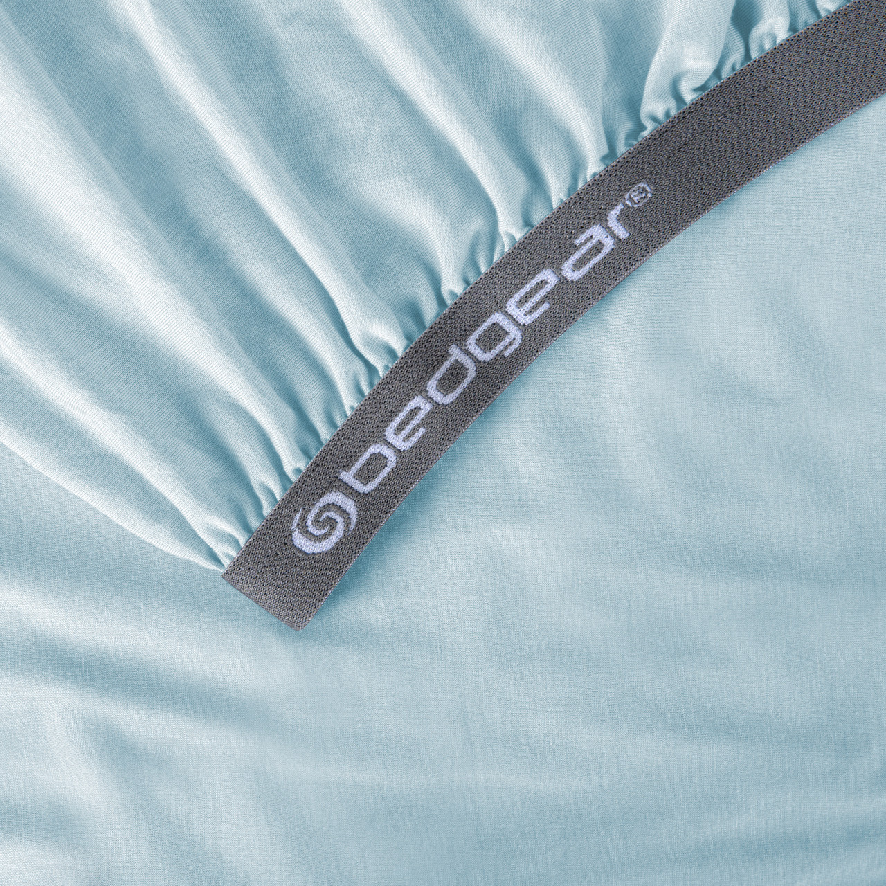 Bedgear Hyper-Wool Technology Performance Wool Crib Sheet, Fitted Sheet, Powerband Close Up, Baby Blue