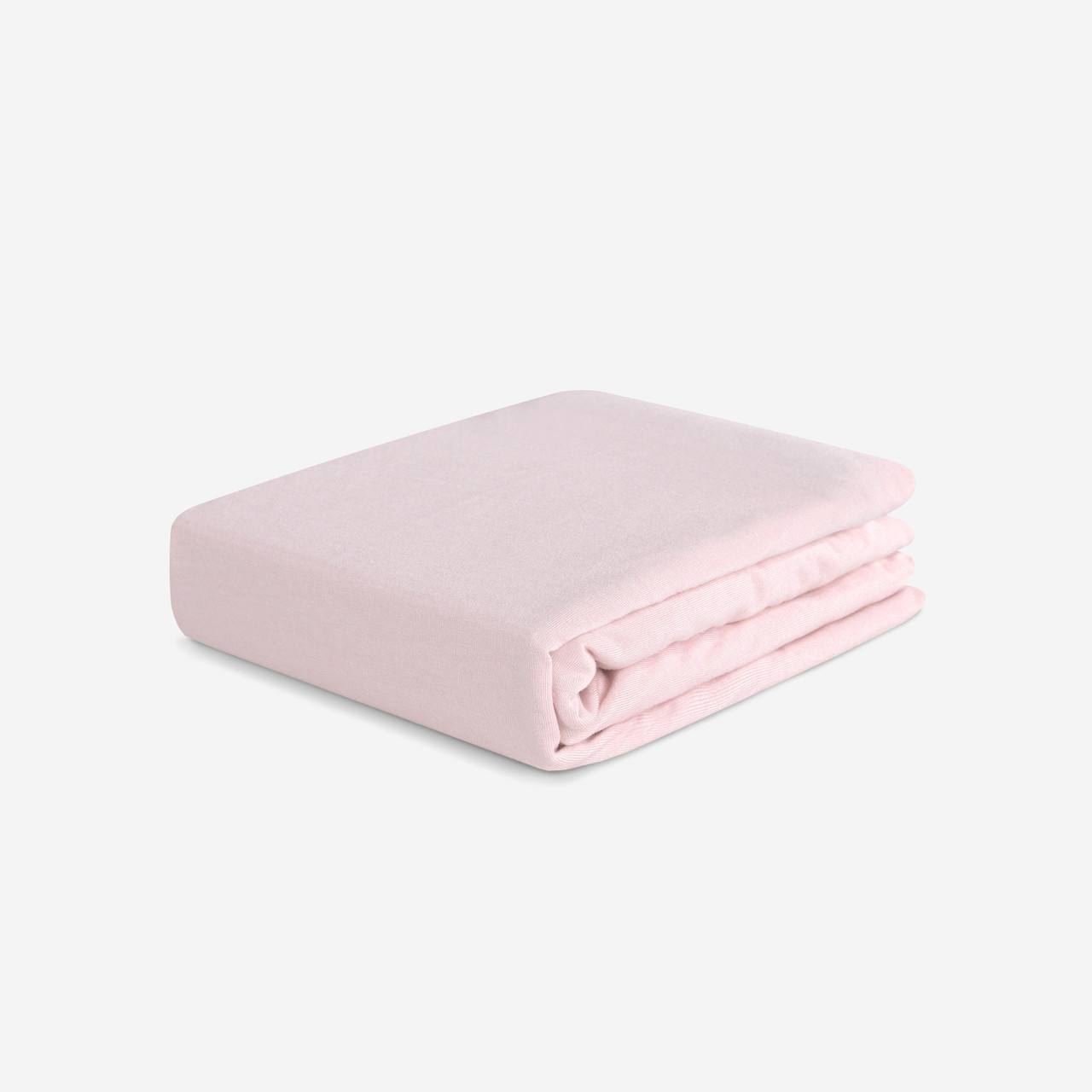 Bedgear Hyper-Wool Technology Performance Wool Crib Sheet Folded And Stacked, Light Pink