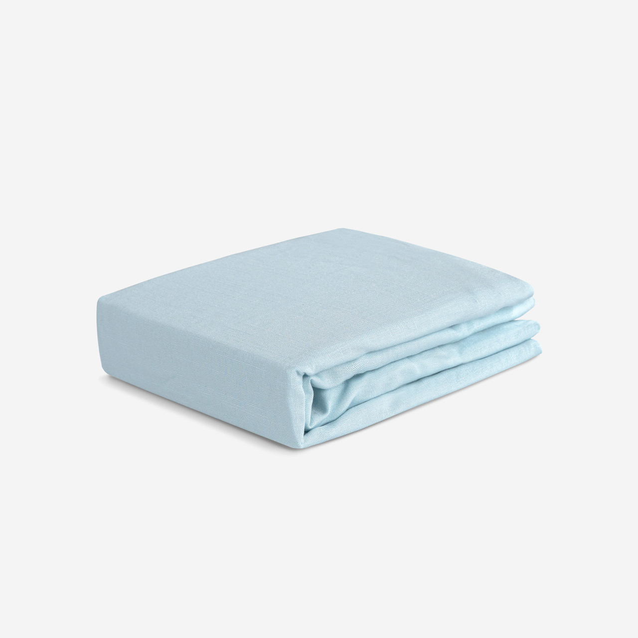 Crib Size - Bedgear Hyper-Linen Bamboo Blend Fitted Sheet Pair, Baby Blue Color