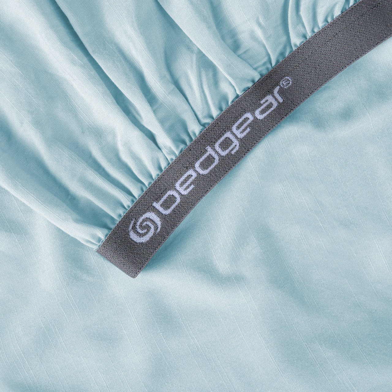 Crib Size - Bedgear Hyper-Linen Bamboo Blend Fitted Sheet, Powerband, Baby Blue Color