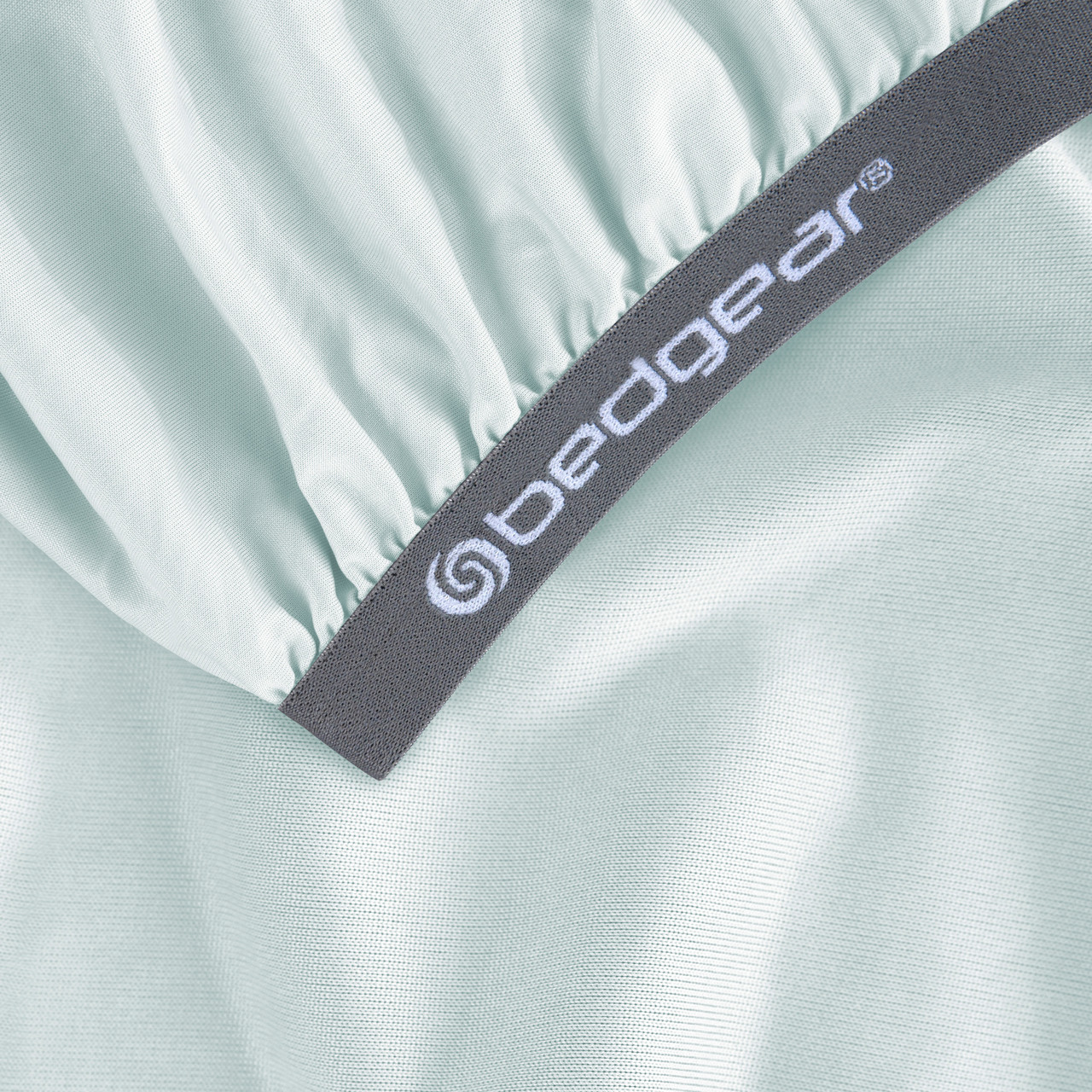 Crib Fitted Sheet Pair - Bedgear Dri-Tec - Moisture Wicking Fitted Sheets by Dri-Tec Technology, Up Close Powerband, Light Green Color